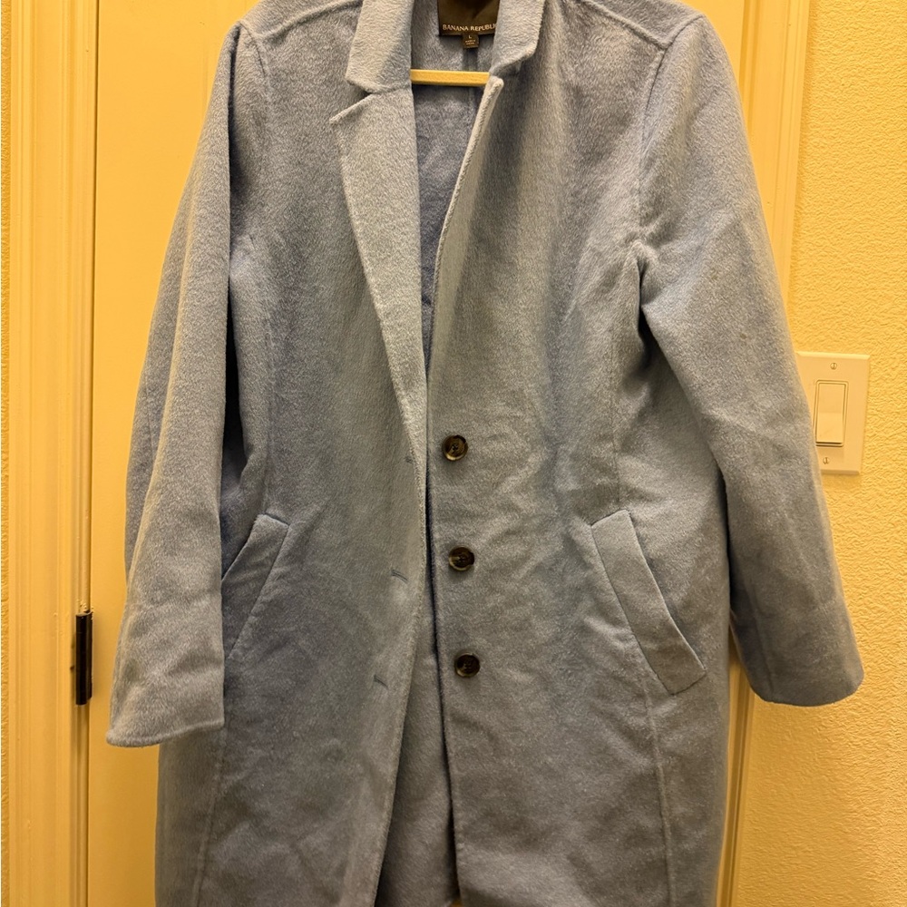 Banana republic double cloth Blue Wool Coat